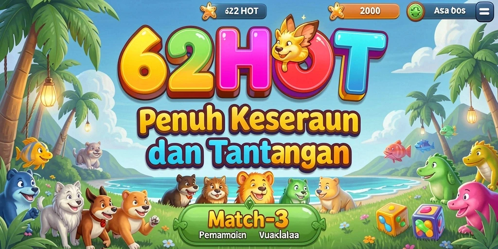 Tampilan gameplay seru dari 62HOT yang menghibur dan menyenangkan.