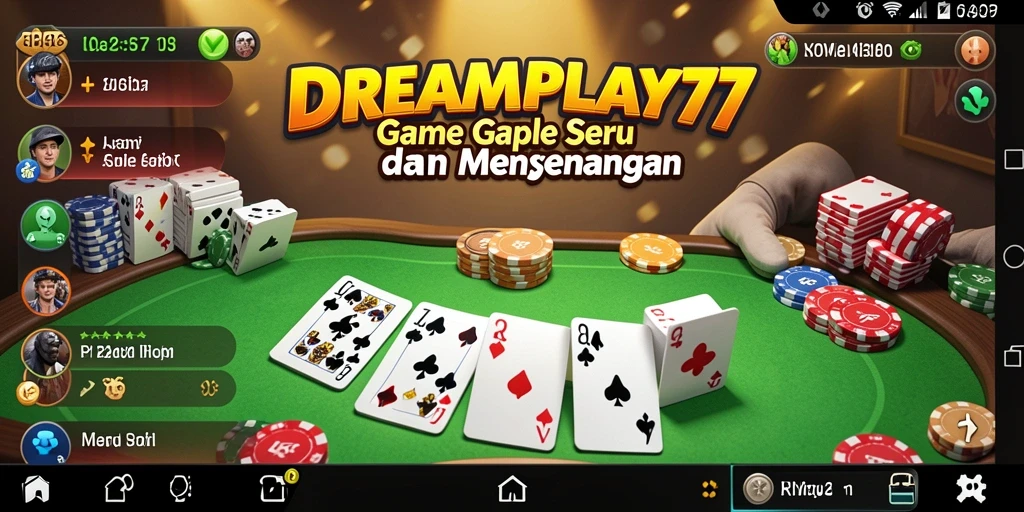 Tampilan gameplay Gaple yang seru di DREAMPLAY77.