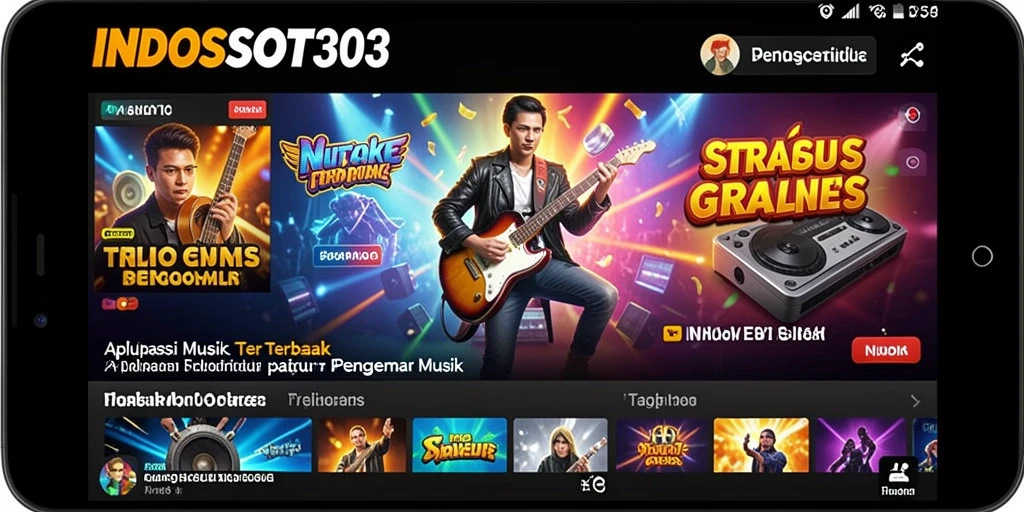 Tampilan gameplay INDOSLOT303 yang mengasyikkan dengan berbagai fitur musik.