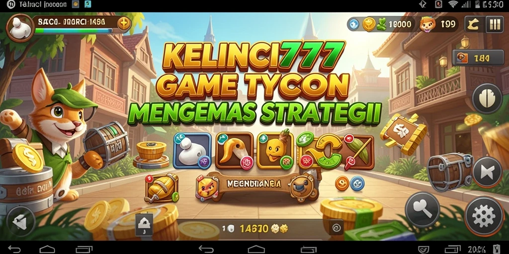 Screenshot permainan KELINCI777 menunjukkan aksi membangun bisnis Tycoon.
