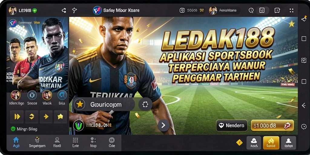 Tampilan utama LEDAK188 dengan berbagai pilihan taruhan olahraga.