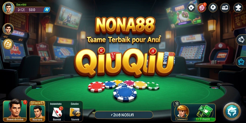 Screenshot gameplay NONA88 menampilkan suasana seru permainan QiuQiu.