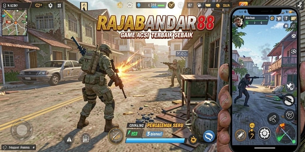 Tampilan seru dari gameplay RAJABANDAR88 dengan aksi yang mendebarkan.