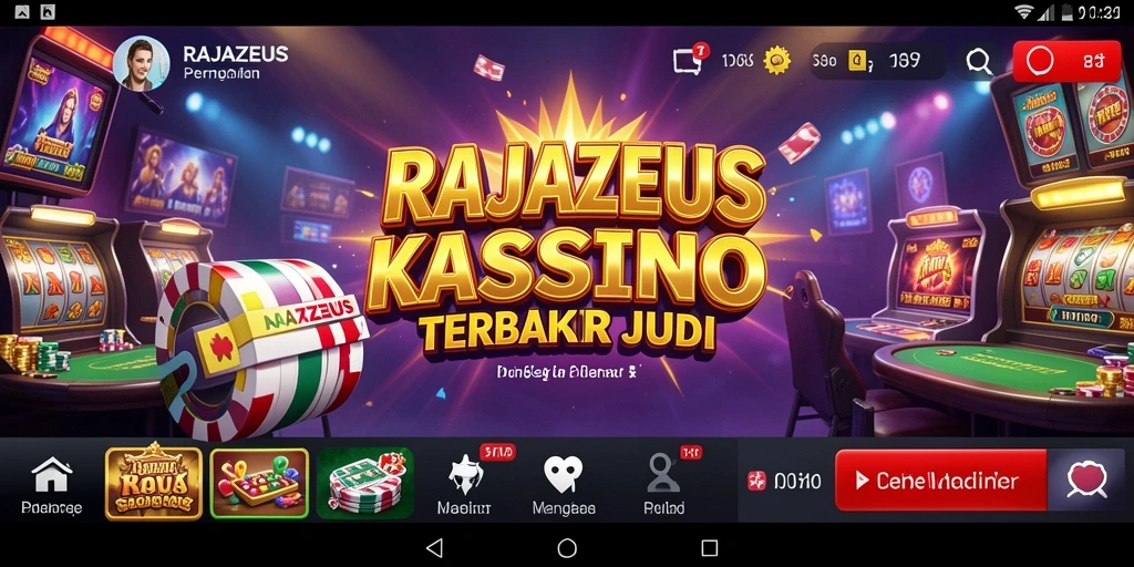 Tampilan atraktif dari gameplay Kasino RAJAZEUS yang menarik.